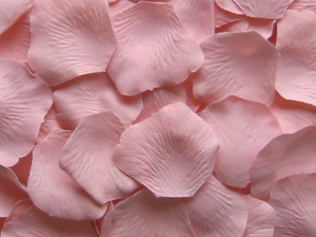 Blush silk rose petals, bag of 100 