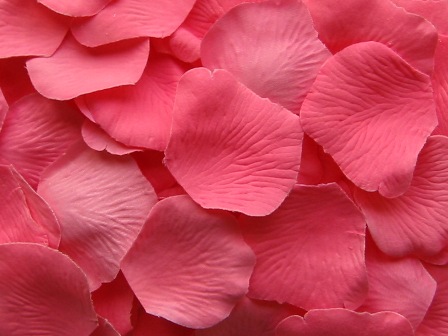 Bubble Gum silk rose petals, bag of 100 