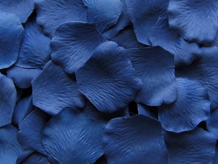 Blueberry silk rose petals, bag of 100 
