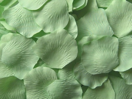 Celadon silk rose petals, bag of 100 