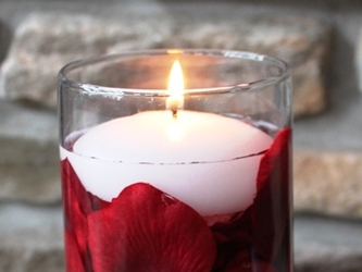 Floating Candle, 3", off white 