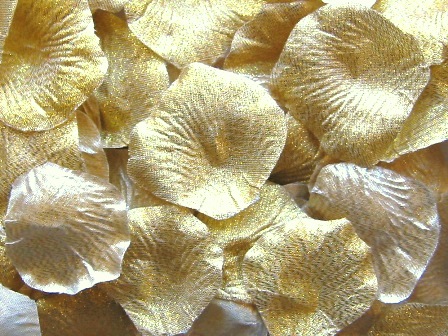 Gold Dust silk rose petals, bag of 100 