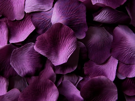 Grape silk rose petals, bag of 100 