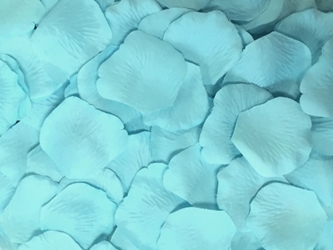 Ice Blue silk rose petals, bag of 100 