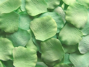 Kiwi silk rose petals, bag of 100 