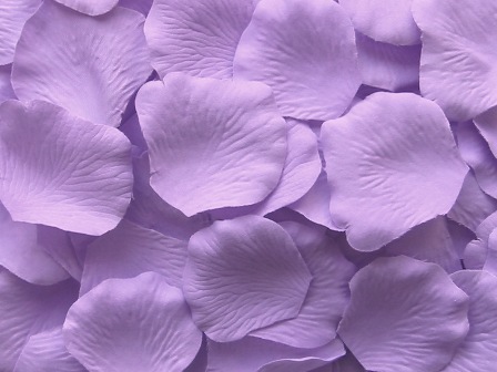 Lavender silk rose petals, bag of 100 