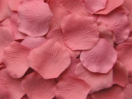 Mauve silk rose petals, bag of 100 