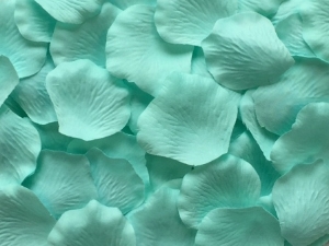 Mint silk rose petals, bag of 100 