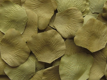 Olive silk rose petals, bag of 100 