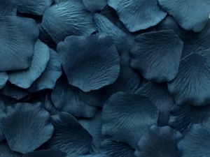 Denim silk rose petals, bag of 100 