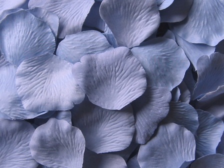 Periwinkle silk rose petals, bag of 100 