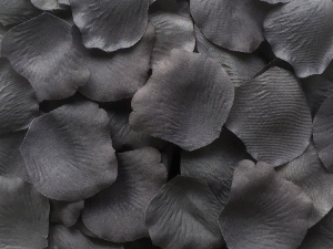 Pewter silk rose petals, bag of 100 