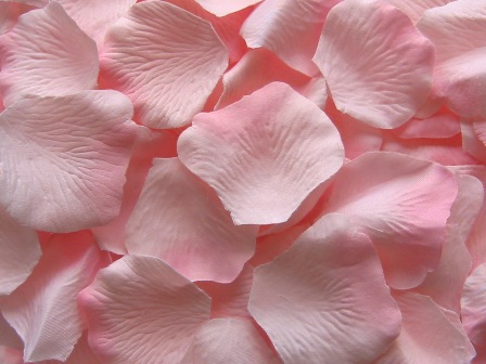 Pink silk rose petals - Value Pack of 1,000 