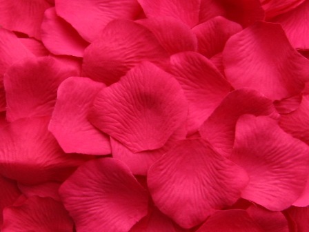 Punch silk rose petals, bag of 100 