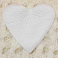 White Silk Heart Shapes 