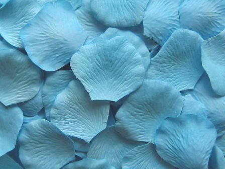 Aqua silk rose petals - Value Pack of 1000 